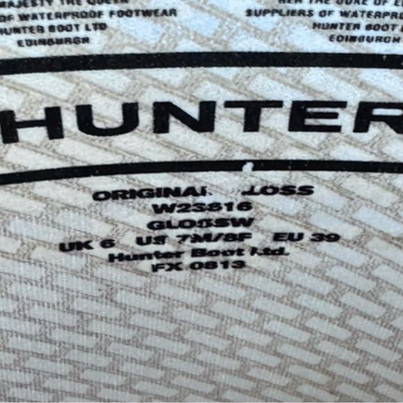 Hunter Original Women's Tall Gloss Black Rain Wellies Boots 8 US / 6 UK *Flaws* - Picture 14 of 16